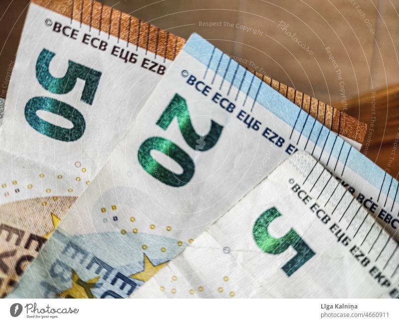 Euro note bills Money Bank note Luxury Euro symbol Income Save finance Loose change Financial Industry Success Financial institution Business profit Paying
