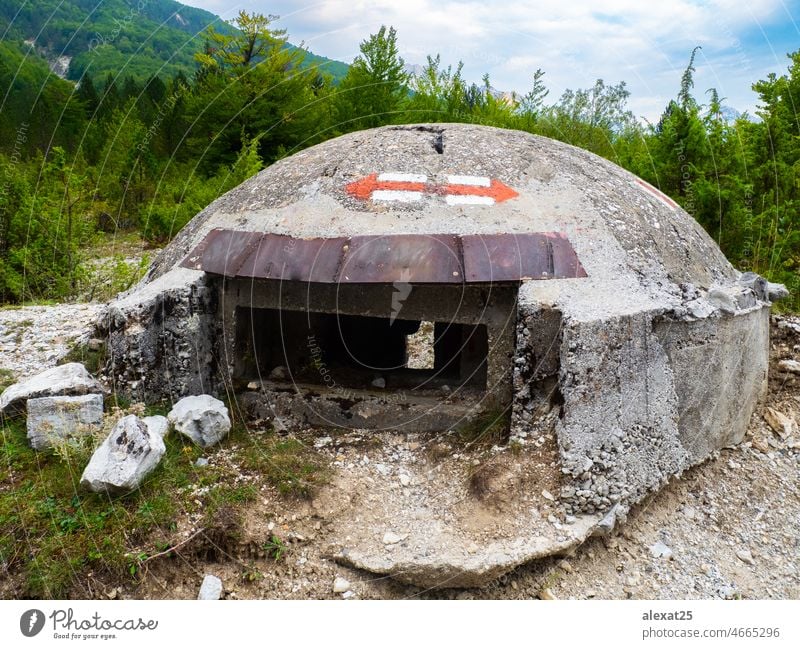 Old bunker in Albania albania albanian architecture army attack balkan balkans bunkers communist concrete construction defense defensive europe history landmark