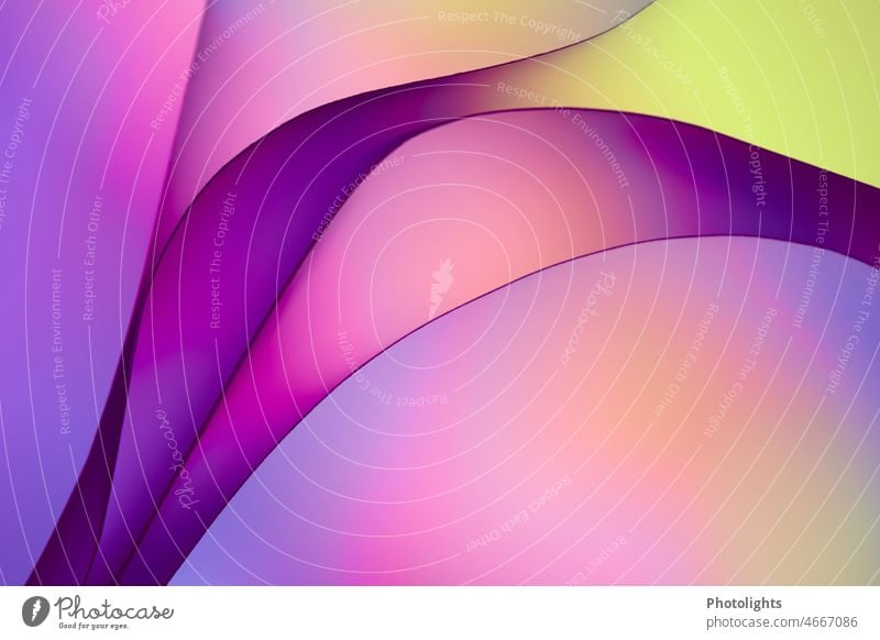 Curved lines on pink, yellow, purple background Graph Light Sign Geometry Line Design Background picture Illustration Graphic Colour photo Pattern