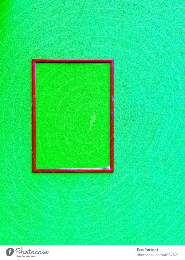 frames Green Red Frame Colour Facade Copy Space background Minimalistic Offer Advertising Background picture Design Abstract Illustration