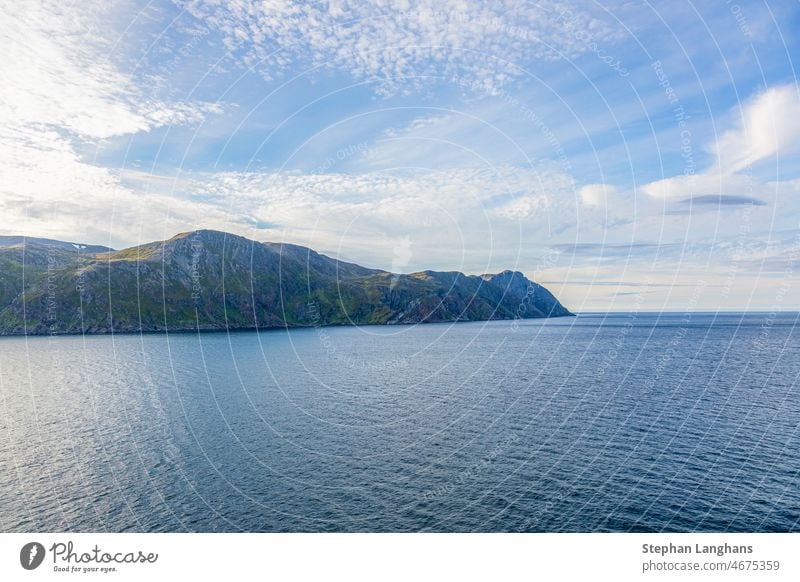 View to cliffs of north cape from sea view in summer norway cruise point of interest coastal arctic scandinavia sightseeing norge alta destination travel