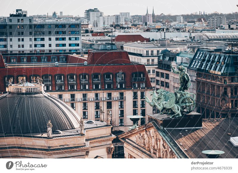 German cathedral and concert hall with city in background Trip Tourism Copy Space middle touristic City life Contrast Copy Space bottom upside down