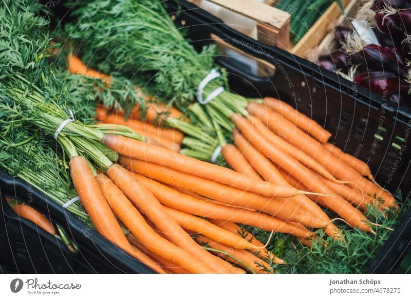 Haddu carrots - carrots with carrot greens at the market Orange Vegetable Green Markets Shopping purchasing Eating singing Beta-carotene Vitamin A Food Fresh