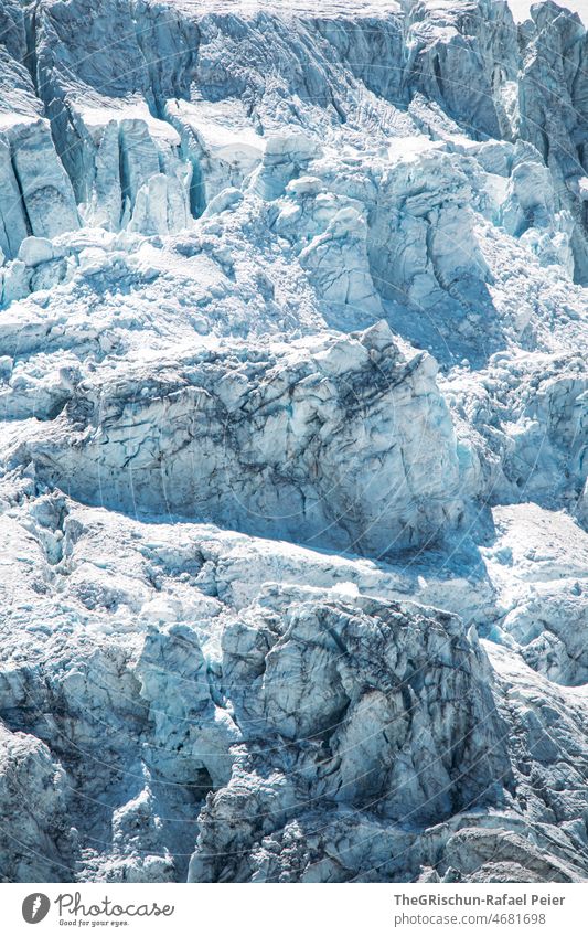 Detail of a glacier Glacier Ice Snow Frozen Switzerland Alps Pattern Cold cracks Cervasse