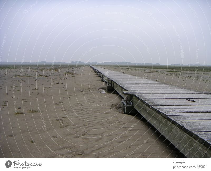 endless beach St. Peter-Ording Vacation & Travel Beach Infinity Footbridge Exterior shot Relaxation Sky Sand Far-off places Nature