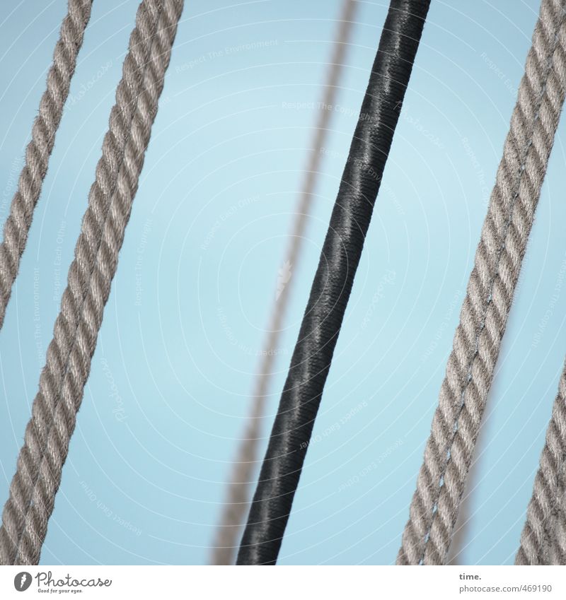 Close up picture of a thick sailing ship rope. - a Royalty Free