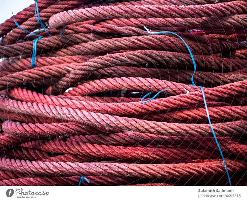 red textile sheathed strong cable Firm Red Strong Cable Sheathed Material building material stiff stable safeguarded Industry High-power current steel cable