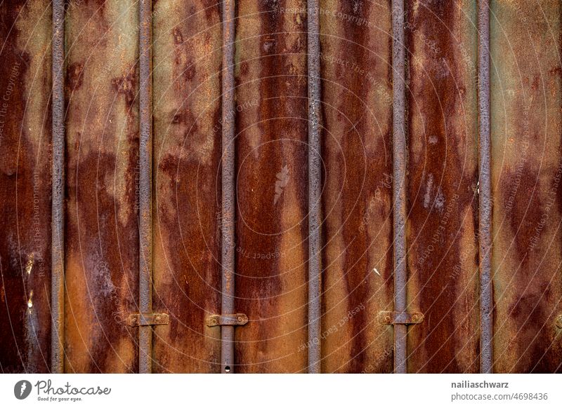 rust Rust Goal Structures and shapes structures Metal Neutral Background background Sharp-edged Wall (barrier) Exterior shot Colour photo Red Brown house wall