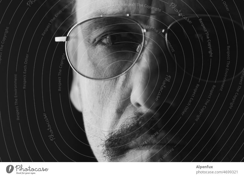 Don Fuxone Man Face Black & white photo Eyes Human being Masculine Facial hair portrait Nose Looking Adults Head Mouth Eyeglasses Looking into the camera