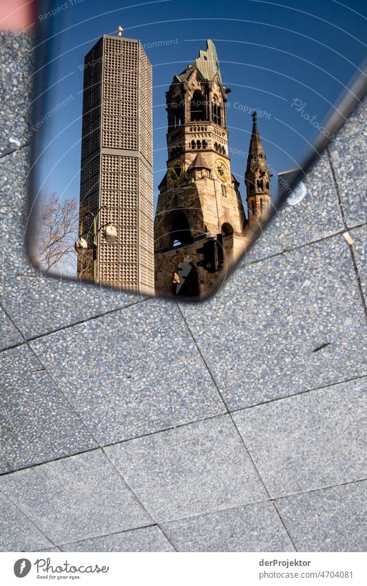 Memorial church in the reflection of a smartphone in Berlin II Berlin center Vacation & Travel Beautiful weather Tourism City trip Freedom Sightseeing Adventure