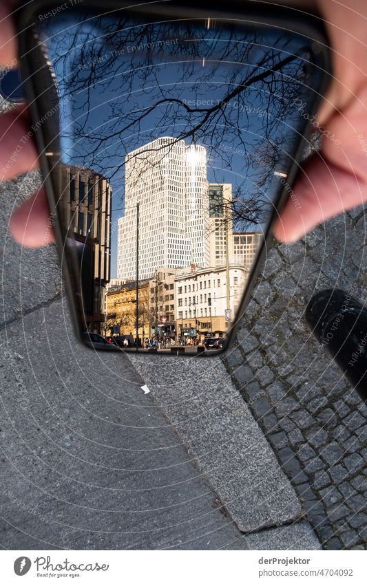 Skyscraper in the reflection of a smartphone in Berlin II Berlin center Vacation & Travel Beautiful weather Tourism City trip Freedom Sightseeing Adventure