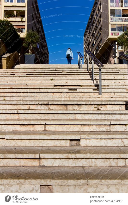 Marseille / Grand staircase to Le Panier Old Old town Architecture holidays France Historic downtown Medieval times Mediterranean sea Provence voyage Sun Town