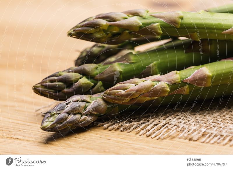 green Asparagus spears closeup German eat vegetable agriculture diet raw asparagus asparagus spears delicacy Gastronomy Vegetarian restaurant close-up bound