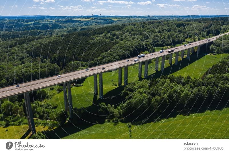 Highway bridge - aerial view highway germany summer drone beautiful country junction outdoor freeway junctions city aerial highway vehicle street landscape