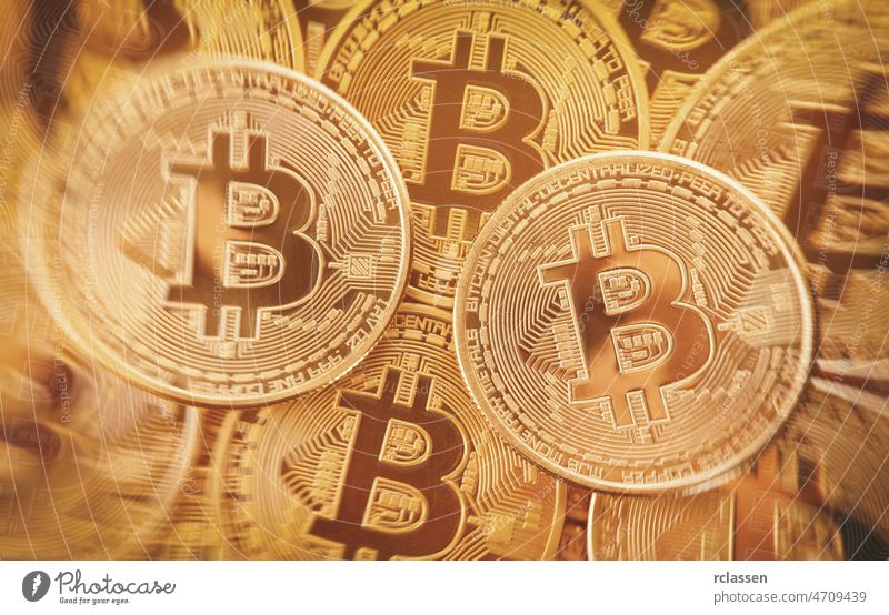 Bitcoin mining bitcoin money virtual gold crypto business symbol concept sign web metal exchange internet economy finance market currency photo financial