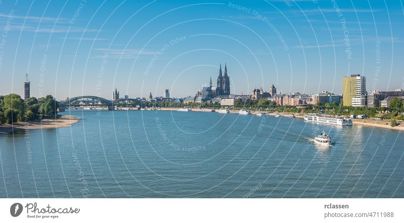 view of Cologne city with cathedral at summer cologne cologne cathedral old town rhine hohenzollern germany dom river carnival architecture building church