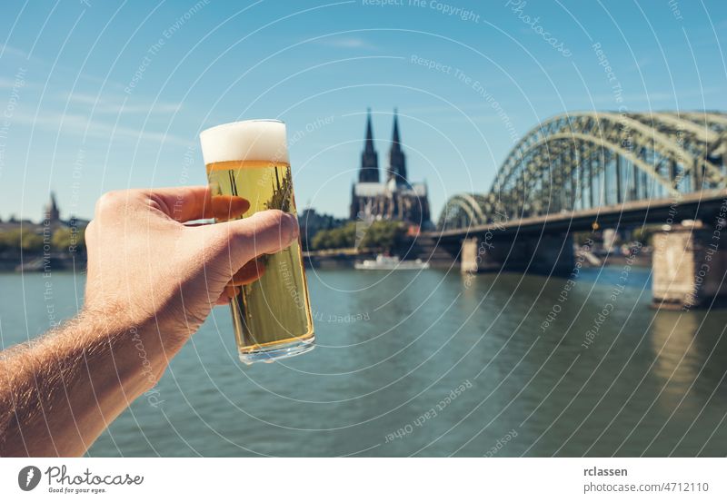 German beer (Kölsch) at Cologne at the rhine river Germany cologne city cologne cathedral old town hohenzollern germany dom carnival architecture building
