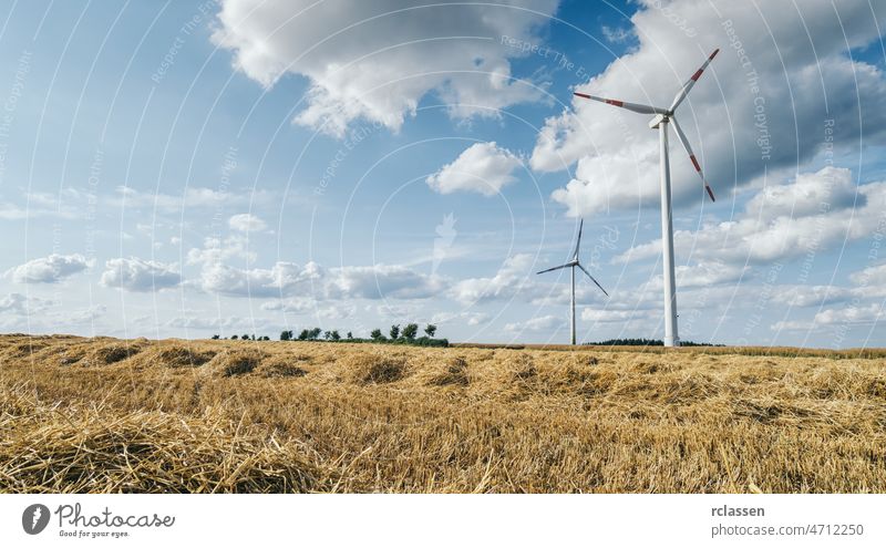 wind turbines at a Agriculture landscape windmill wind power renewable energy electricity power plant nature green energy ecology wind farm technology Industry
