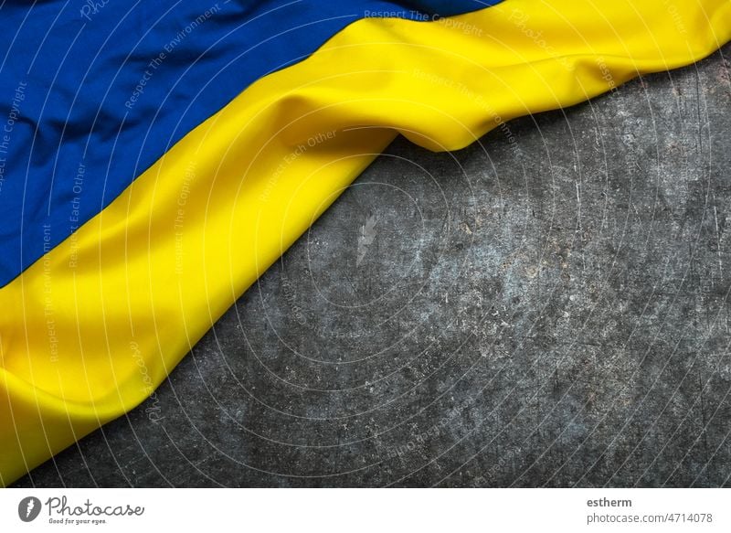 National flag of Ukraine background with copy space independence government world state europe war Russia peace diplomacy national flag patriot traditional