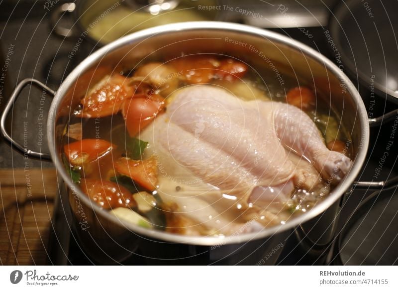 soup chicken Cooking Chicken saucepan Eating Food Soup Chicken soup Vegetable cooking class Cookbook Organic produce Healthy Healthy Eating Nutrition Delicious