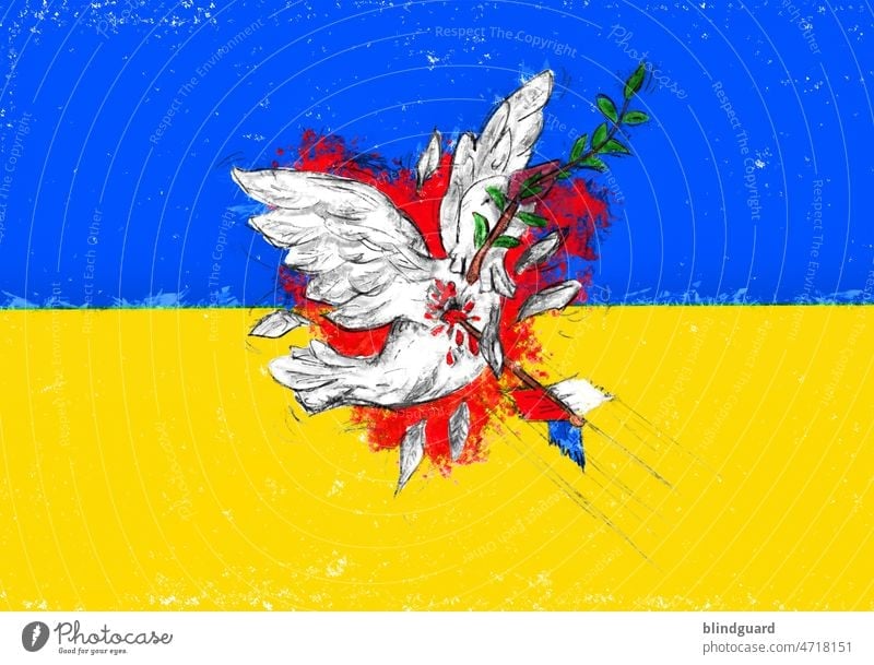 W... A... R... Drawing War Dove of peace Arrow Digital drawing illustration Illustration Art Creativity Peace Multicoloured Assault Attack aggressor Ukraine