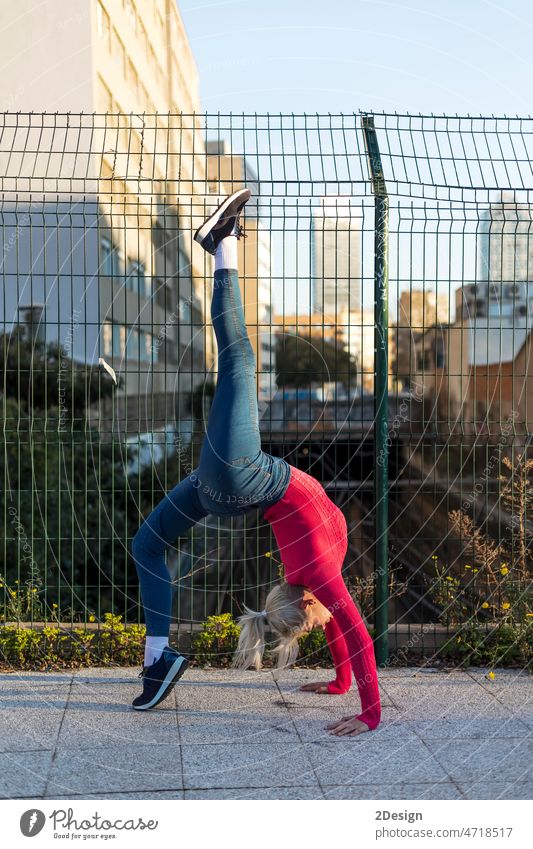 Stretching dancer woman doing exercise Bridge person gymnastic sport fitness body activity girl lifestyle beautiful bridge stretch health leg sporty active