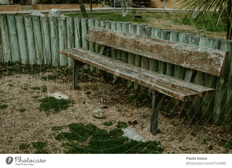 Wooden Park bench wooden Bench Wooden bench Exterior shot Day Relaxation Break Seating Deserted Green Empty Nature Colour photo Calm Loneliness Shadow Sit Plant