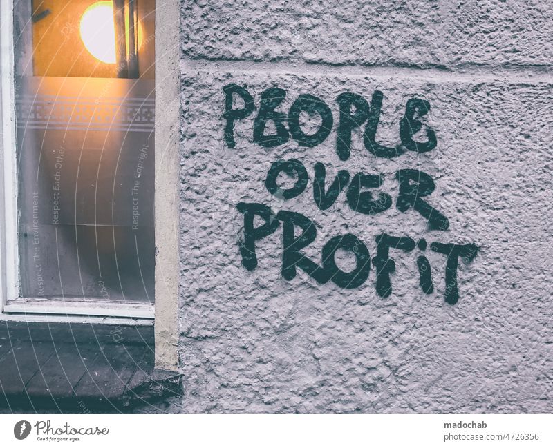 People over profit housing market exploitation social inequality Poverty inflation Fairness Change Deserted Politics and state Society Graffiti Solidarity