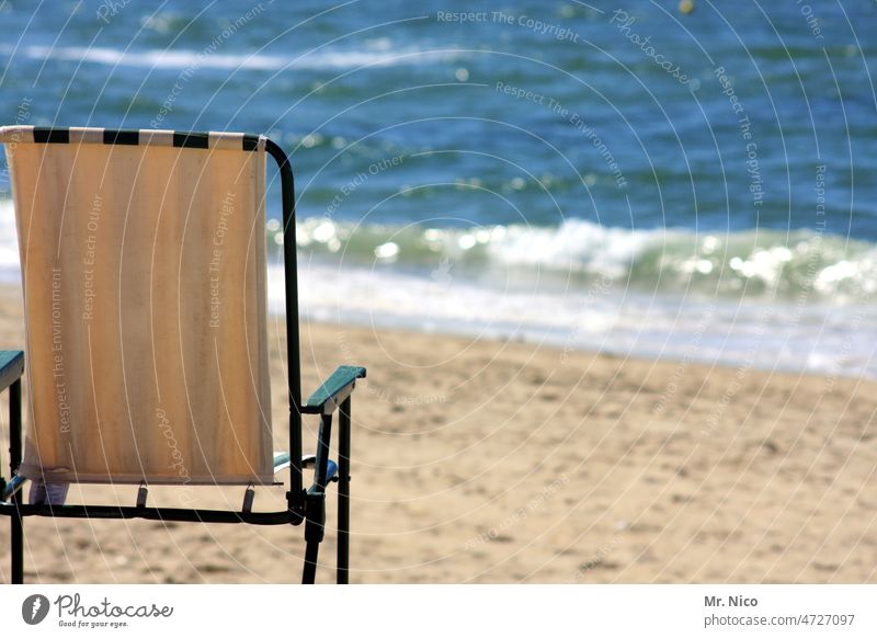 Beautiful view Beach Chair Vacation & Travel coast Summer Relaxation Summer vacation North Sea beach warm North Sea coast Folding chair Beach life Summer's day