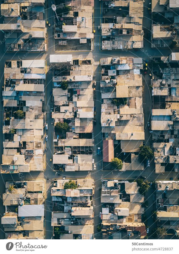 Peruvian village from above UAV view Aerial photograph Downward Colour photo Deserted Vacation & Travel Far-off places Exterior shot Small Town
