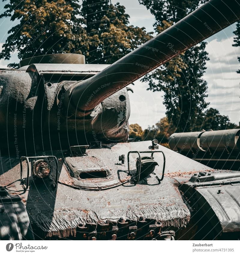 Russian tank from the world war, turret and cannon Shell War Peace Tower Cannon Onboard gun rocket-propelled Attack Robbery Army Main battle tank Force