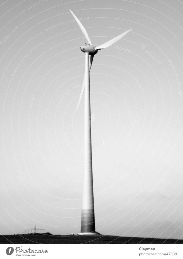 autumn wind Autumn Gale Loneliness Sense of Autumn Cold Exterior shot Wind Black & white photo wind height Wind energy plant