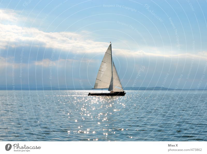 sail Leisure and hobbies Vacation & Travel Adventure Far-off places Ocean Sports Water Sun Sunlight Beautiful weather Waves Lake Navigation Sailboat