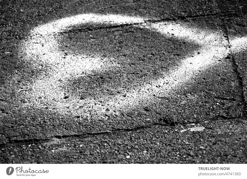 Heart in light and dark together - graffiti on stone slabs of a sidewalk Graffiti Large Monochrome Sign symbol New Strong Fresh Love off Public Old