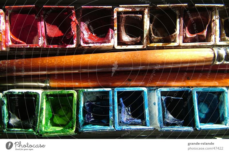 my watercolour box Watercolors Art Multicoloured Paintbrush Colorant Colour Painting (action, work) Artist