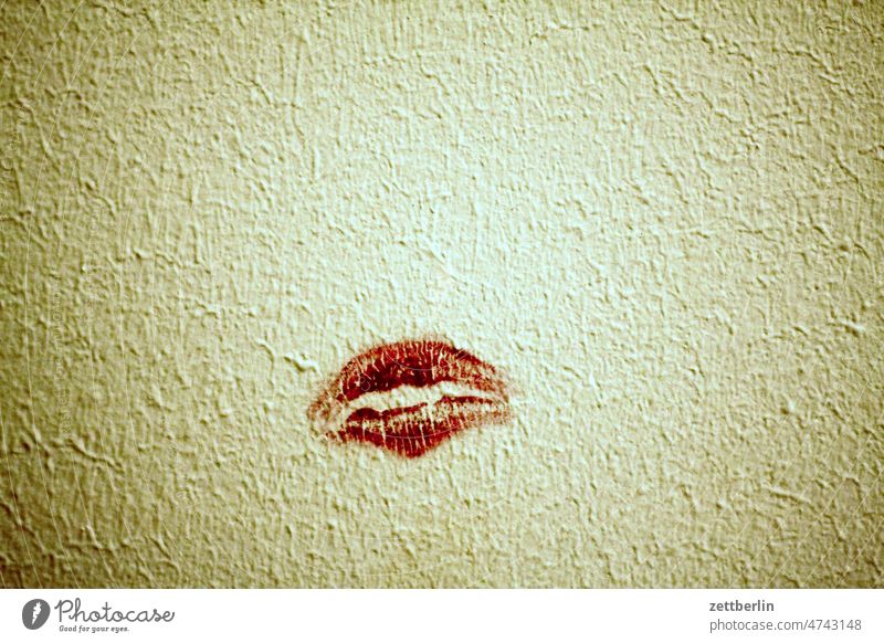 Kiss on the wall Imprint Berlin Building House (Residential Structure) Autumn downtown Kreuzberg kiss Pout Kissing Love Lip Mouth Town Stamp urban wallroth