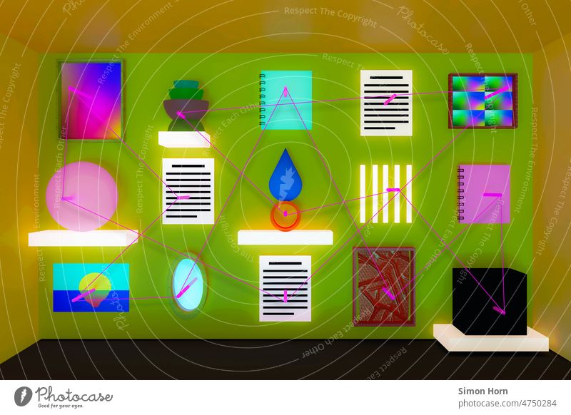 Illustration - Art genres Genera painting Sculpture Creativity Mirror Verse Text Relief Structures and shapes Abstract Design Inspiration Geometry