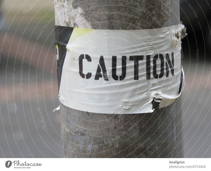 security Caution Lantern Warning sign Signage Warning label Signs and labeling Dangerous Characters Safety peril esteem Exterior shot Letters (alphabet)