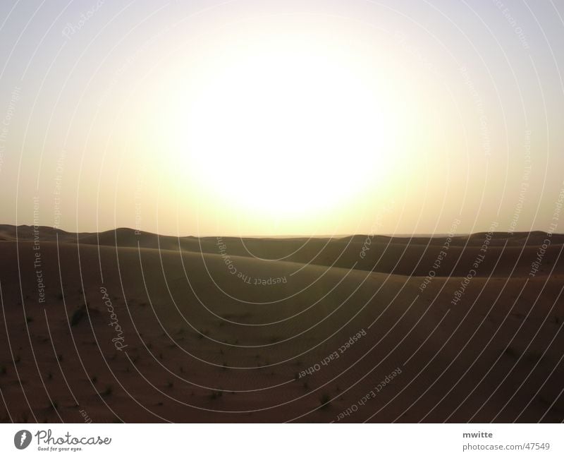 Sunset in the desert Dubai United Arab Emirates Arabia Desert Sand arab emirates