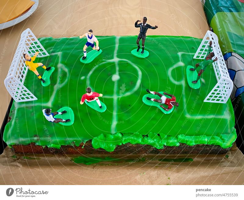 from the back | workshop Cake Foot ball fondant Cakes and pastries Workshop Baking Decoration soccer field Childrens birthsday soccer game Gateau decoration