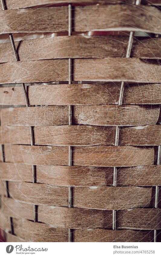basket Basket Fruit basket Wood Plaited Close-up Detail Structures and shapes background Brown Colour photo Pattern Old traces of use