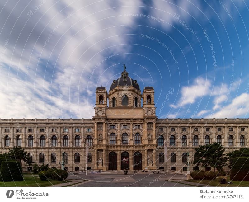 The Natural History Museum in Vienna Long exposure Austria Structures and shapes Town Downtown Famous building Attraction Facade Architecture City trip Culture