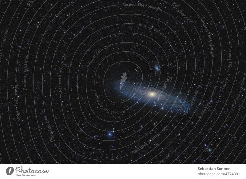 The Andromeda Galaxy M31 in the Night Sky Room Astronomy Fog Universe Deep interstellar Light ngc 224 Night sky Orbit Telescope Glow Plasma Stars Creation NASA