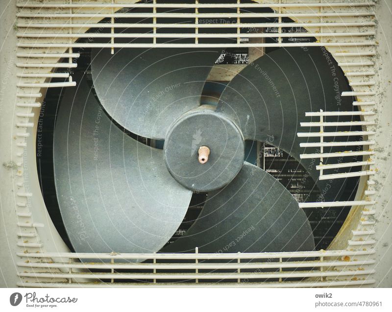 Supply Gaps Air supply Fan Ventilation Technology Tin Movement Rotate Simple Diligent Tracks Endurance Colour photo Subdued colour Detail Structures and shapes