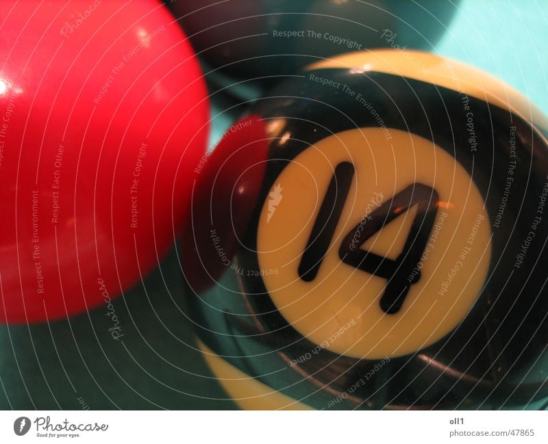 No 14 Pool (game) Playing Digits and numbers Red Black Green Sphere Ball Blue