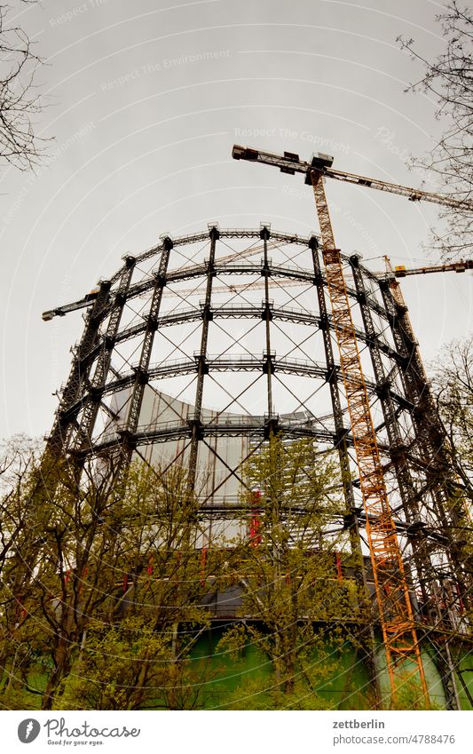 Gasometer Schöneberg Berlin Germany Facade Window Building Capital city House (Residential Structure) Life voyage Skyline Town city district street photography
