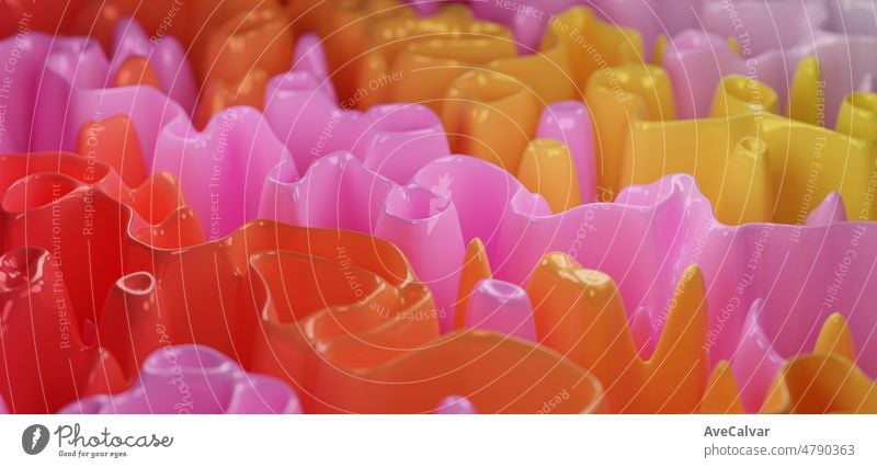 pink orange background wallpaper collection with creamy abstract forms.3D render image with texture ideal for marketing and social media images.Out of focus layer canvas copy space for text and images
