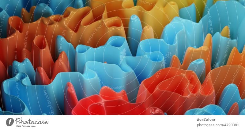 multi color background wallpaper collection with creamy abstract forms.3D render image with texture ideal for marketing and social media images.Out of focus layer canvas copy space for text and images