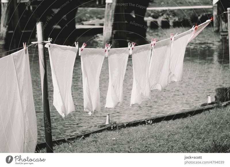 Sunday laundry wash and dry sunny breezy clothesline Laundry Dry Washing Washing day Housekeeping Photos of everyday life Side by side Clothing neat Pure Hang