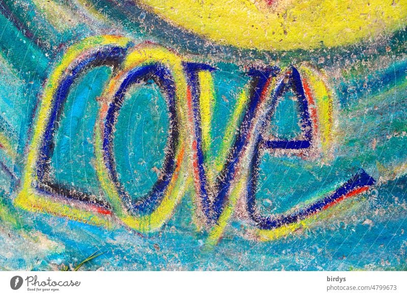 Love . Colorful graffiti. Love Graffiti velieben In love Characters variegated Declaration of love Emotions Infatuation Happy next love With love